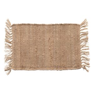 19X14" COTTON JUTEPLACE MAT W/TASSEL VAT INCLUSIVE $19.80