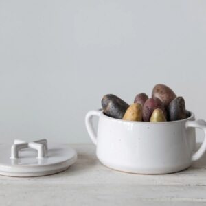 Stoneware Canister w/ Handles & Lid VAT $41.80