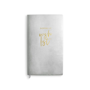 Shopping List/Wish List Notebook in Metallic Silver VAT $15.18