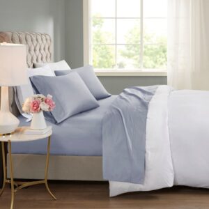 600 Thread Count Cooling Cotton Blend Sheet Set - King/Blue VAT$152.81