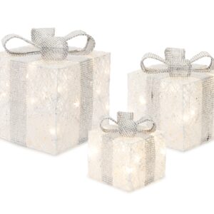 LED Package w/Lights (Set of 3) 7"H, 9"H, 11"H Cotton  VAT $185.24