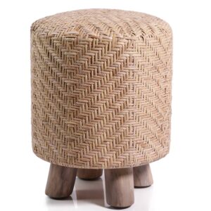 Elia Rattan and Teakwood Stool VAT $426.80