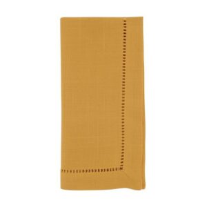 Dinner Napkin with Hemstitch Border - 20" - Square/Mustard VAT $22.88
