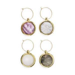 Agate Wine Charm (Set of 4) vat $21.96