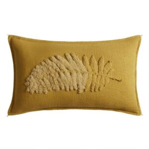 Gold Embroidered tufted Leaf VAT$125.09