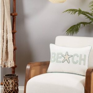 Beach Pillow - Poly Filled - 14"x20" - Oblong /IVORY VAT $127.60