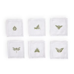 S/6 Insect Cocktail Napkins VAT $44.00