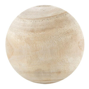 4" Design Wood Sphere- Natural VAT $16.72