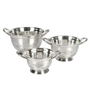3 Piece Stainless Steel Mixing Bowls 0.4 mm- Polished Interior & Exterior- VAT $48.40