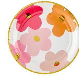 7inch Paper Plates- Multi Flowers 8ct VAT $13.20