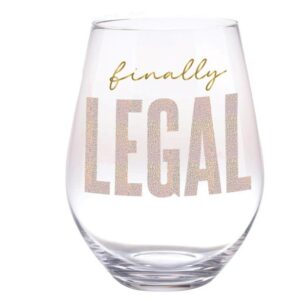 30oz Jumbo Stemless Wine Glass- Finally Legal VAT $50.60