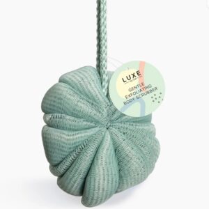 Luxe-Gentle Exfoliating Body Scrubber-Green VAT $8.80