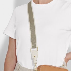 Stripe Canvas Strap Bag- Light Khaki VAT $37.97