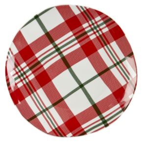 Holiday Red Plaid Salad Plate VAT $20.63