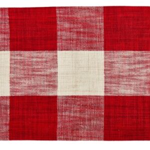 Monroe Check Cranberry Placement VAT $17.60