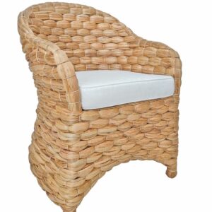 Atherton Wide Weave Water Hyacinth Dining Chair-Natural VAT $957.00