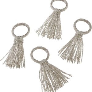 Beaded Napkin Ring-Silver VAT $13.20