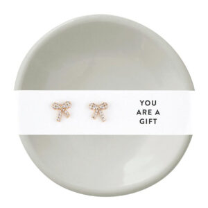 Holiday Stud Earrings & Trinket Tray Set- You Are a Gift VAT $46.20