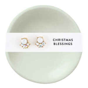 Holiday Stud & Earrings & Trinket Tray Set- Christmas Blessings VAT $46.20