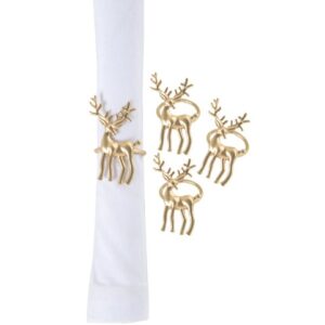Gold Deer Napkin Ring Set of 4 VAT $41.80