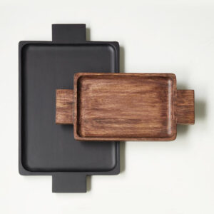Natural Wood Handle Tray- Large VAT $140.80