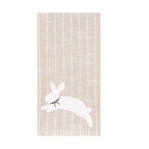 White Bunny Hop Stripe Kitchen Towel VAT $22.00