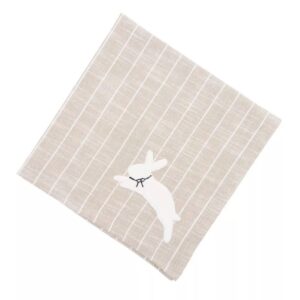 White Bunny Hop Stripe Table Linens/ Napkins- White VAT $13.86