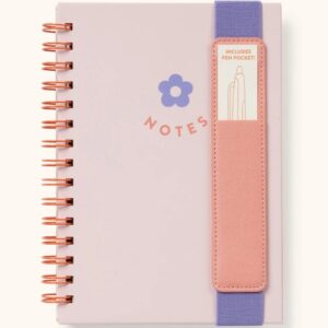 Pretty Posy Notes Oliver Notebook with Pen Pocket VAT $33.00