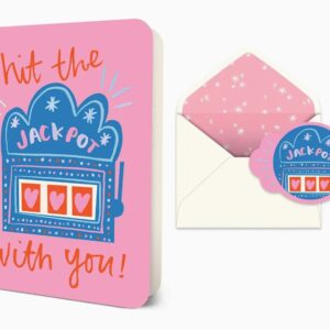 I Hit the Jackpot Deluxe Greeting Card VAT $8.80
