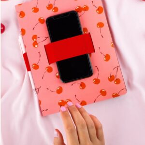 Casey Notebook with Phone Loop- Fresh Picked Cherries VAT $41.80