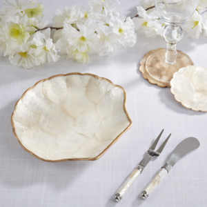 Capiz Seashell Plate -Ivory-VAT$51.70