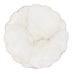 Scalloped Capiz Coaster Set of 4- VAT$18.26