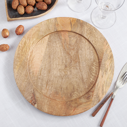 Wood Charger -Natural Mango Wood- VAT$65.93