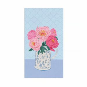Bouquet on Blue Guest Towels-VAT$24.20