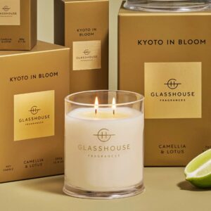 Kyoto In Bloom - Camellia & Lotus 13.4 oz Candle - VAT$121.00
