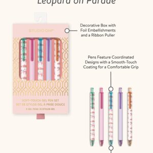 Leopard on Parade Soft-Touch Gel Pen Set-VAT$26.40